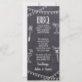 Einladung Grill Garten Party Tafel GRILLEN (Rückseite)