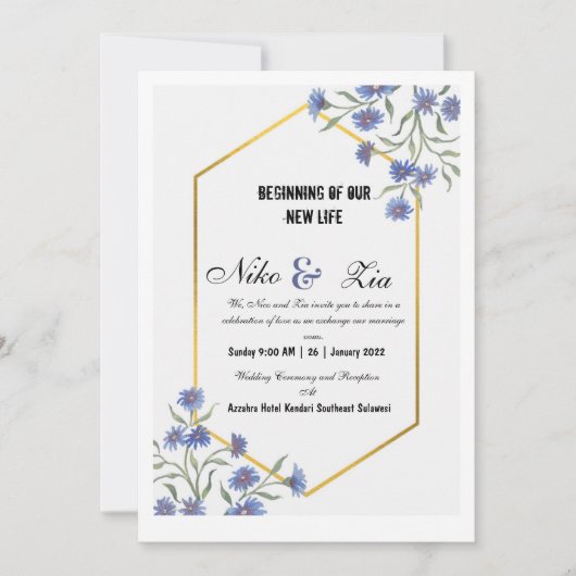 Einladung, Größe: 12,7 cm x 17,8 cm, Papier: M Einladung (Vorderseite)