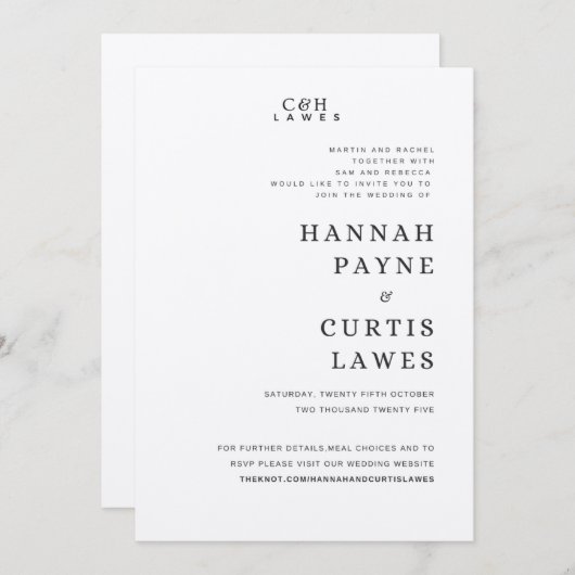 Einladung, Größe: 12,7 cm x 17,8 cm, Papier: S Einladung (Vorne/Hinten)