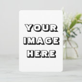 Einladung, Größe: 5" x 7", Ihr Bild hier Einladung (Stehend Vorderseite)