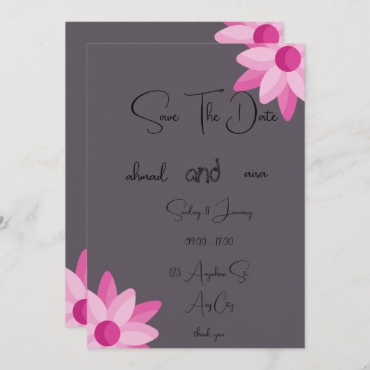 Einladung, Größe: 5" x 7", Papier: Matte, Enve Einladung (Vorne/Hinten)