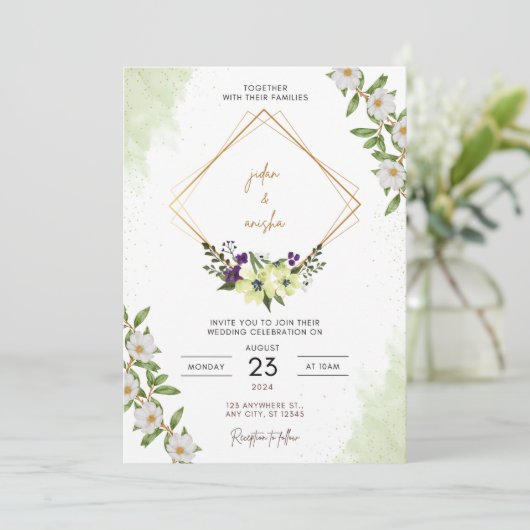 Einladung, Größe: 5" x 7", Papier: Matte, Enve Einladung (Stehend Vorderseite)