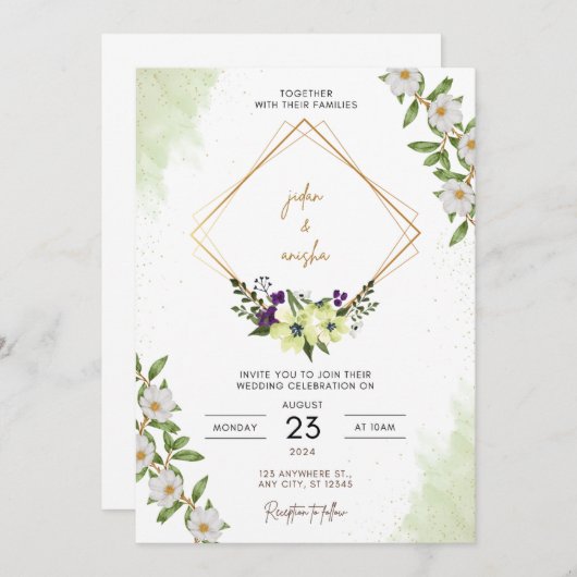 Einladung, Größe: 5" x 7", Papier: Matte, Enve Einladung (Vorne/Hinten)