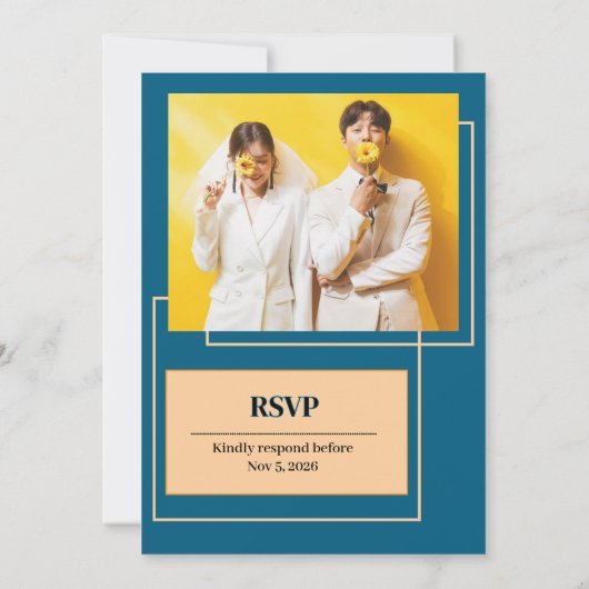 Einladung, Größe: 5" x 7", Papier: Unterschrift Einladung (Rückseite)