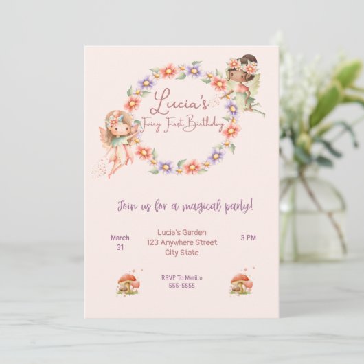 Einladung, Größe: 5" x 7", Papier: Unterschrift Einladung (Stehend Vorderseite)