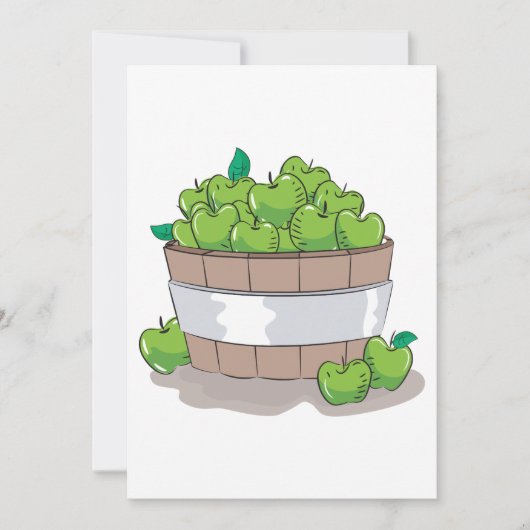 Einladung grüner Äpfel (Vorderseite)