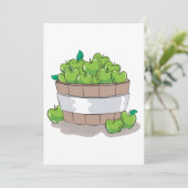 Einladung grüner Äpfel (Stehend Vorderseite)