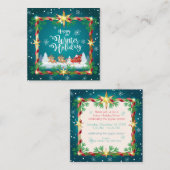 Einladung Hallo Winter! Weihnachten und Neues Jahr (Vorne/Hinten)