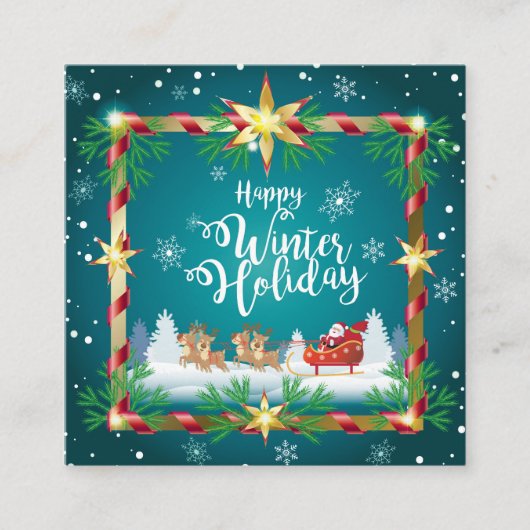 Einladung Hallo Winter! Weihnachten und Neues Jahr (Vorderseite)