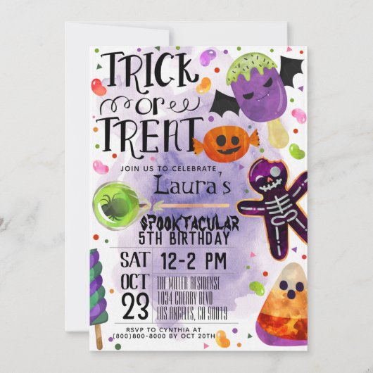 Einladung Halloween (Vorderseite)