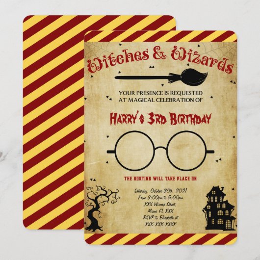 Einladung Halloween (Vorne/Hinten)