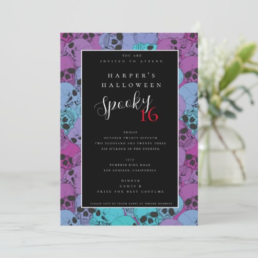 Einladung Halloween (Stehend Vorderseite)