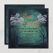 Einladung Halloween Mitternacht (Vorne/Hinten)