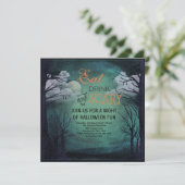 Einladung Halloween Mitternacht (Stehend Vorderseite)