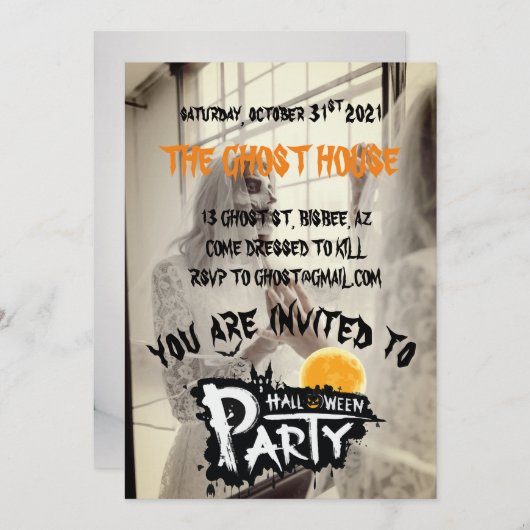 Einladung Halloween-Party 2021 (Vorne/Hinten)