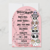 Einladung Halloween-Party „Skull-ebration“ (Vorderseite)