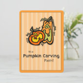Einladung Halloween Pumpkin Carving Party (Stehend Vorderseite)