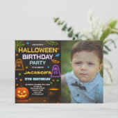 Einladung Halloween | Spooky Niedlich Kids (Stehend Vorderseite)