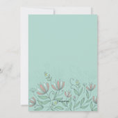 Einladung handgezeichneter Blume (Rückseite)