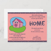 Einladung - Haushaltswärmung Postkarte (Vorne/Hinten)