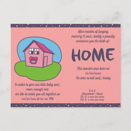 Einladung - Haushaltswärmung Postkarte (Vorderseite)