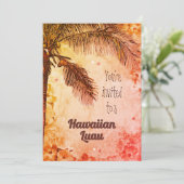 Einladung Hawaiian Luau (Stehend Vorderseite)