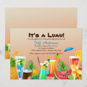 Einladung Hawaiian Luau (Vorne/Hinten)