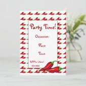 Einladung - heiße Chili-Paprikaschoten (Stehend Vorderseite)