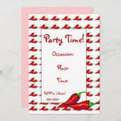 Einladung - heiße Chili-Paprikaschoten (Vorne/Hinten)