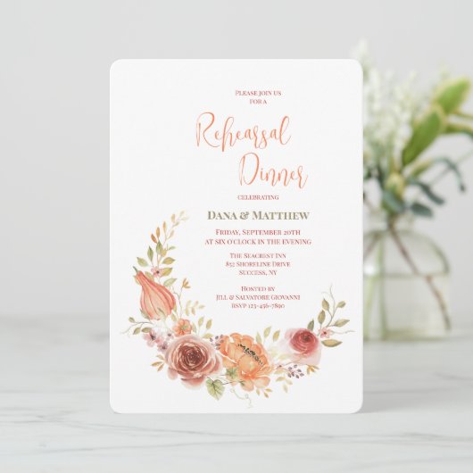 Einladung Herbst Crescent (Stehend Vorderseite)