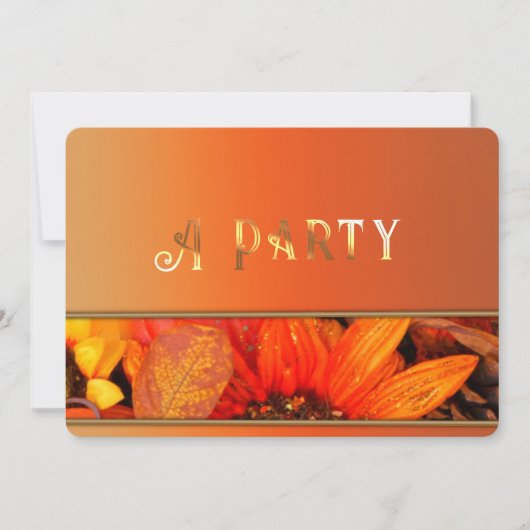 Einladung Herbst Florals (Vorderseite)