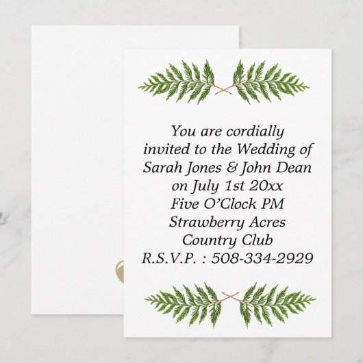 Einladung Hochzeit (Vorne/Hinten)