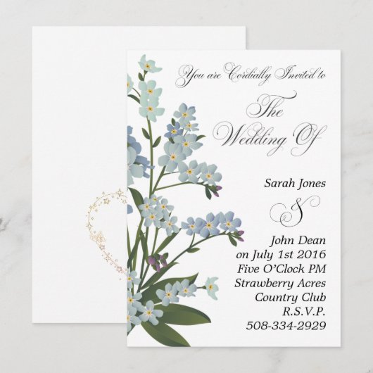 Einladung Hochzeit (Vorne/Hinten)