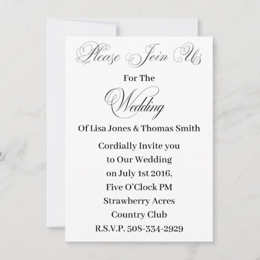 Einladung Hochzeit (Vorderseite)