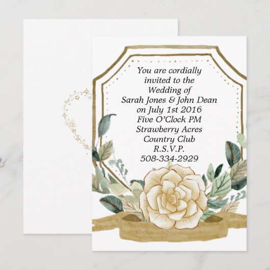 Einladung Hochzeit (Vorne/Hinten)