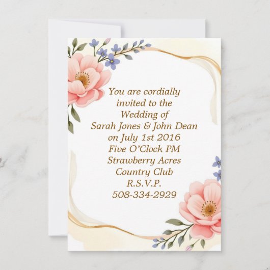 Einladung Hochzeit (Vorderseite)