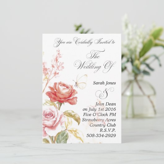 Einladung Hochzeit (Stehend Vorderseite)