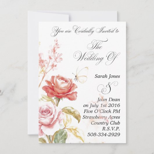 Einladung Hochzeit (Vorderseite)