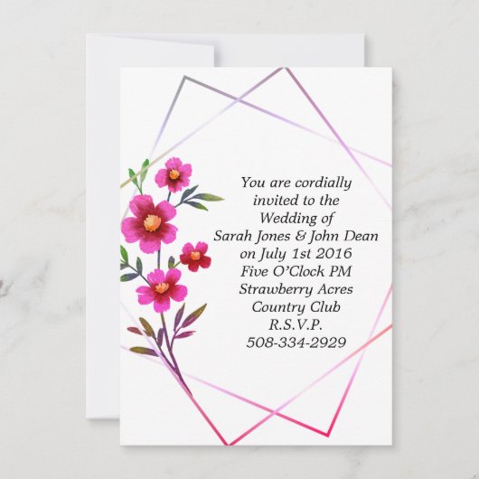 Einladung Hochzeit (Vorderseite)