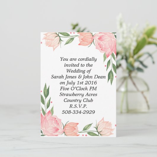 Einladung Hochzeit (Stehend Vorderseite)