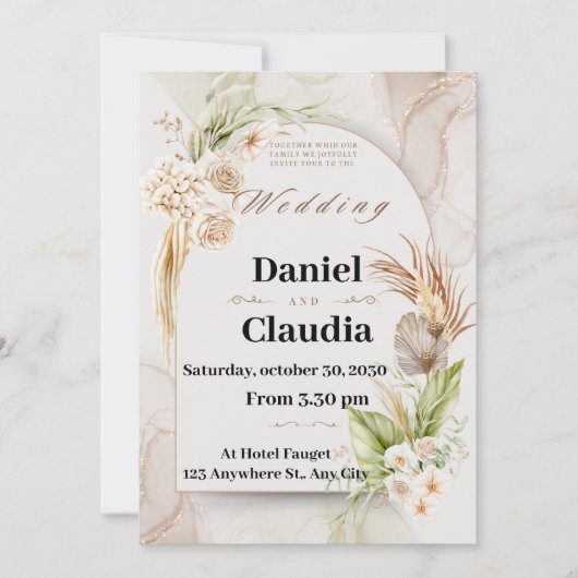 Einladung Hochzeit (Vorderseite)