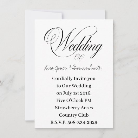 Einladung Hochzeit (Vorderseite)