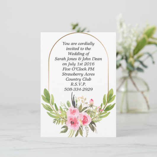 Einladung Hochzeit (Stehend Vorderseite)