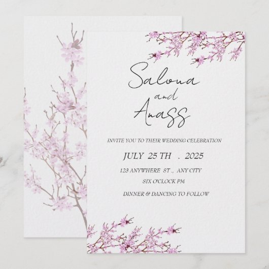 Einladung Hochzeit (Vorne/Hinten)