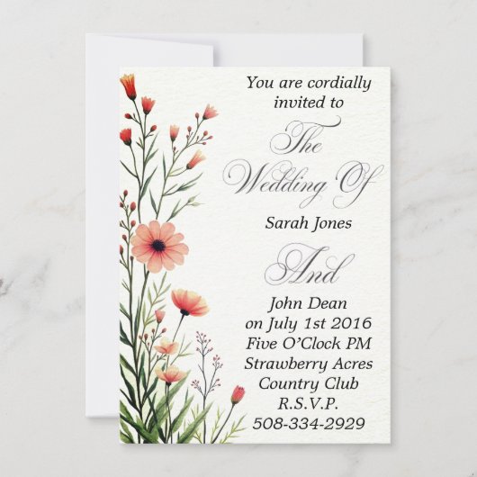 Einladung Hochzeit (Vorderseite)