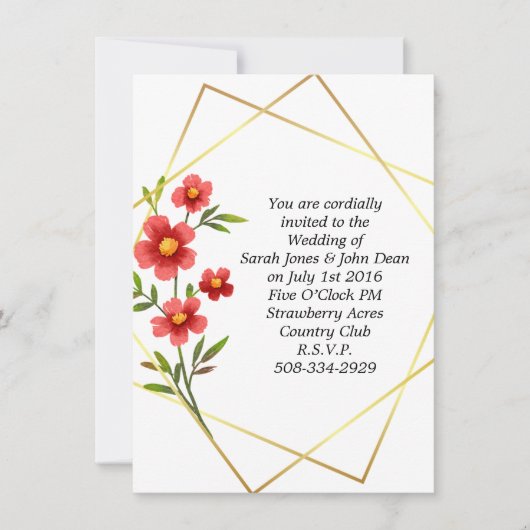 Einladung Hochzeit (Vorderseite)