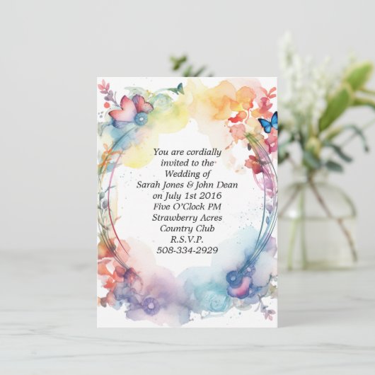 Einladung Hochzeit (Stehend Vorderseite)