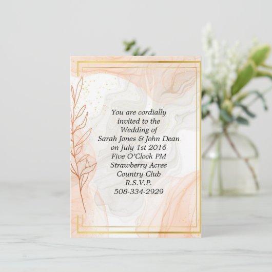 Einladung Hochzeit (Stehend Vorderseite)