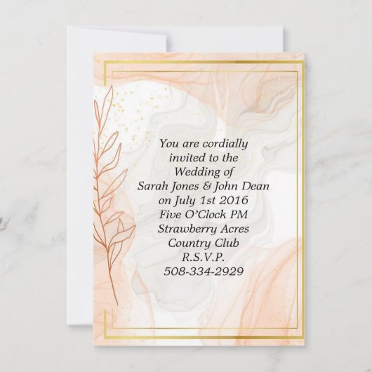 Einladung Hochzeit (Vorderseite)