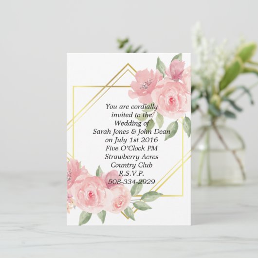 Einladung Hochzeit (Stehend Vorderseite)